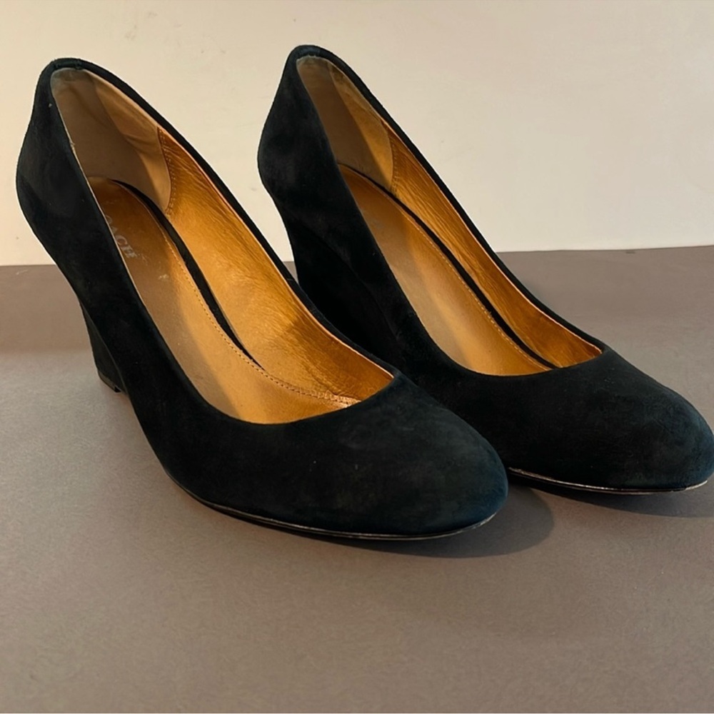 Coach Suede Wedges